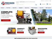 Tablet Screenshot of precisionsprayers.com